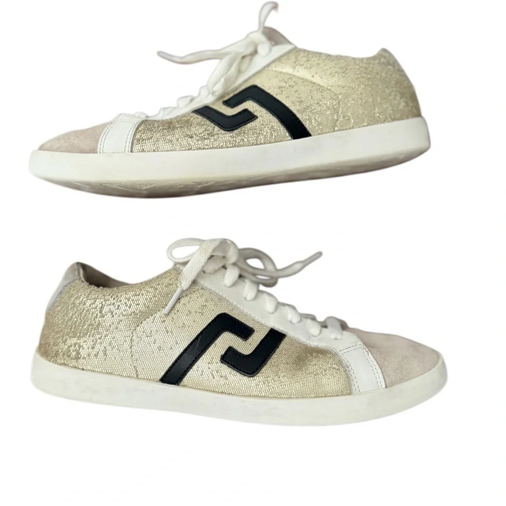 Rollie Prime D100240 Women's Metallic Leather Gold Sneakers Size 9